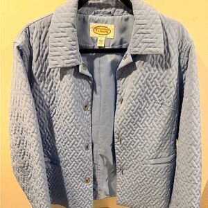 Talbots Sky Blue Quilted Outerwear